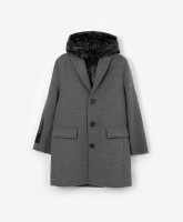 Пальто демисезонное из сукна серое Gulliver, школьная форма для мальчиков  фото, kupilegko.ru